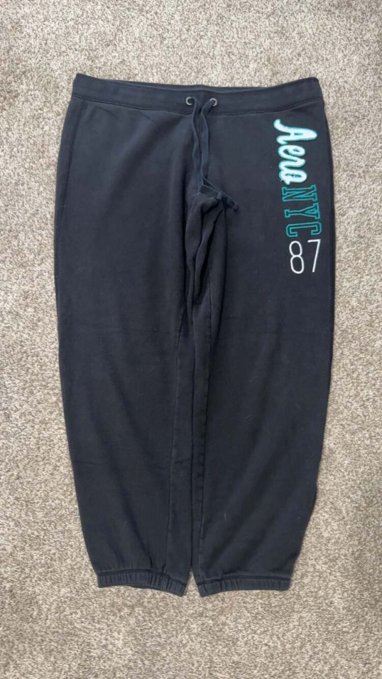 Aeropostale Aero NYC 87 Black Sweatpants XL